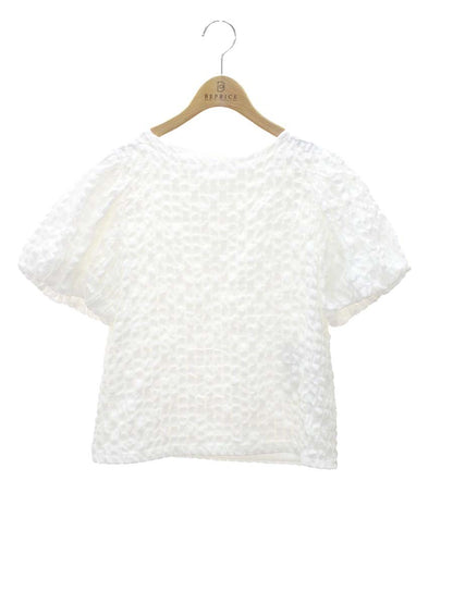 ジェンヌ ボリュームスリーブブラウス 022ss-tp05b シャツ S ホワイト パール IT308JWV0620 【SALE】