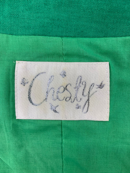 チェスティ Summer Embroidery Setup 12S540 セットアップ 1 グリーン トロピカルモチーフ 刺繍 フリル レース ITHARP7A4M1O