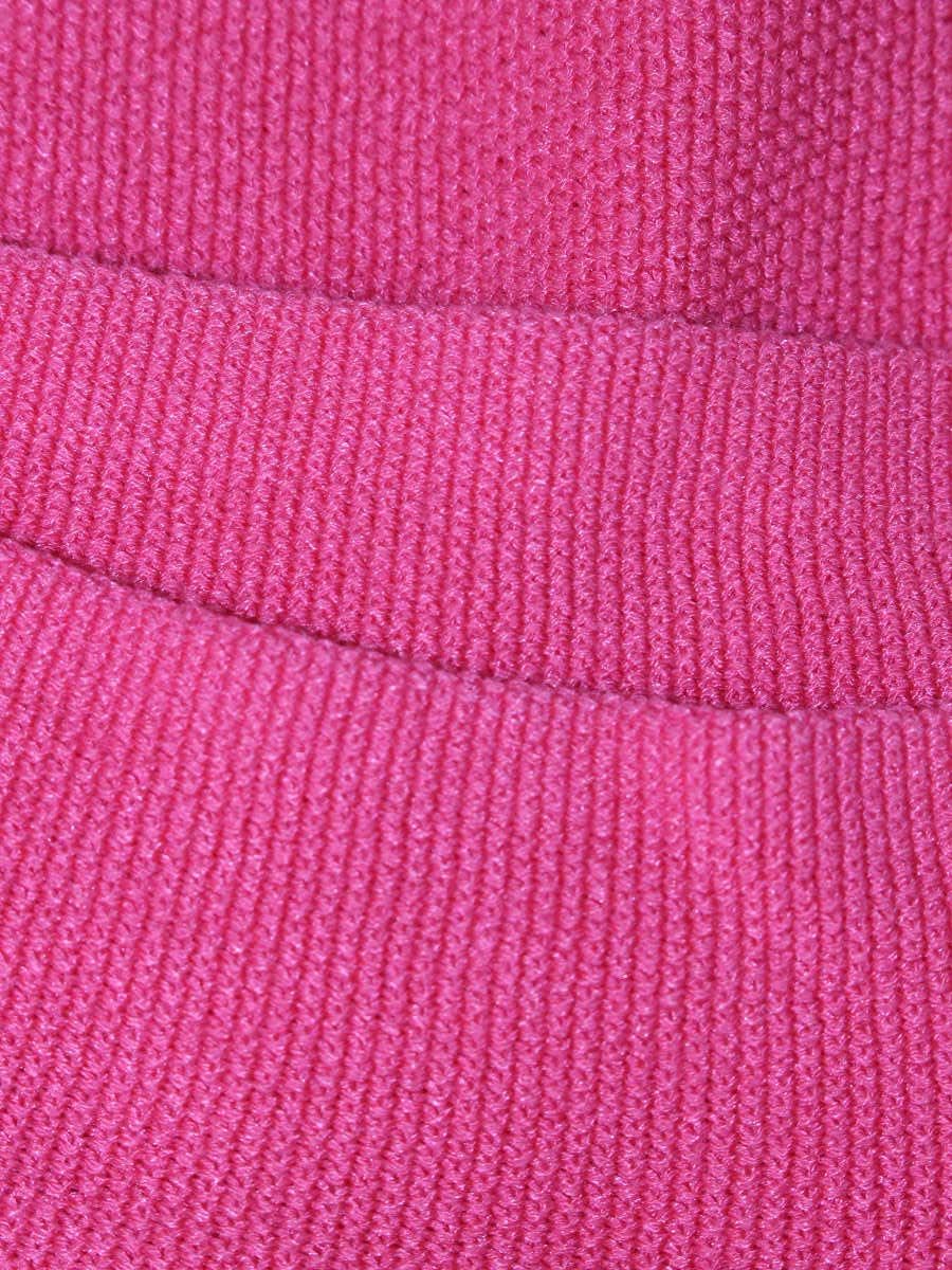 ルネ 6322350 ニット セーター 36 ピンク ロゴ刺繍 フリル IT6DUDMBMDT0