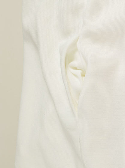 トゥービーシック W5F01-112-02 チュニック 40 ホワイト ニット センタージップ ITN1GLPNXCRC