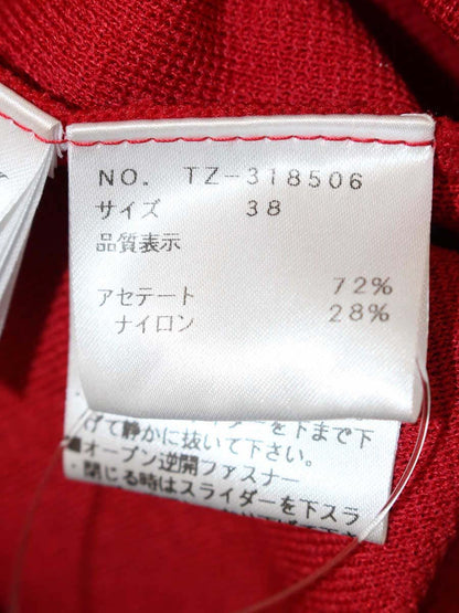 エムズグレイシー 318506 トップス 38 レッド カメリア スパンコール リボン ITNCFF1VYI64