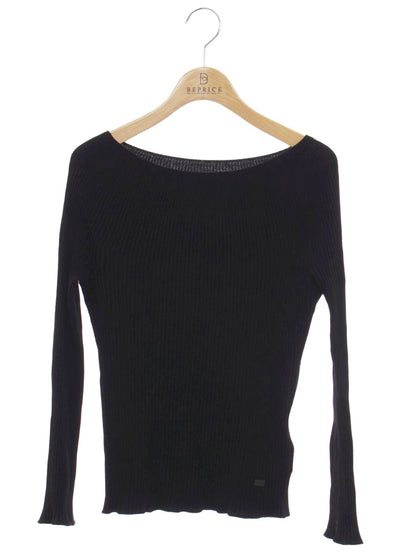 フォクシーブテック 37286 トップス 40 ブラック  Knit Tops Moon Light ITUUV5P4LQ99