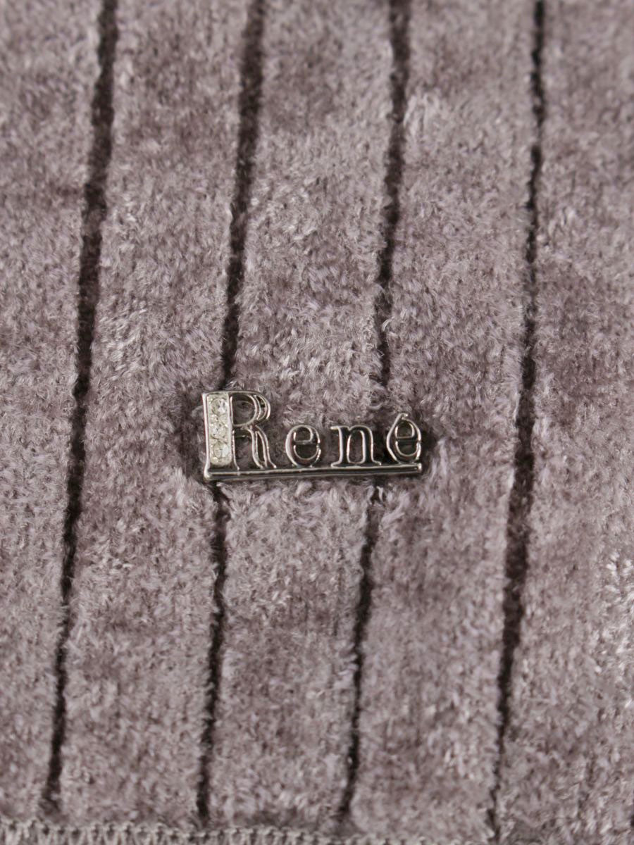 ルネ 6132480 ニット 34 グレー ストライプ パール ITY1ULR3HB56