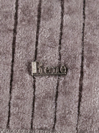 ルネ 6132480 ニット 34 グレー ストライプ パール ITY1ULR3HB56