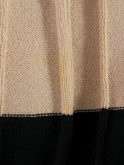 トゥービーシック W5S08-219-05 スカート 40 ベージュ ブラック ニット ボーダー ITFPXLKI7MSS