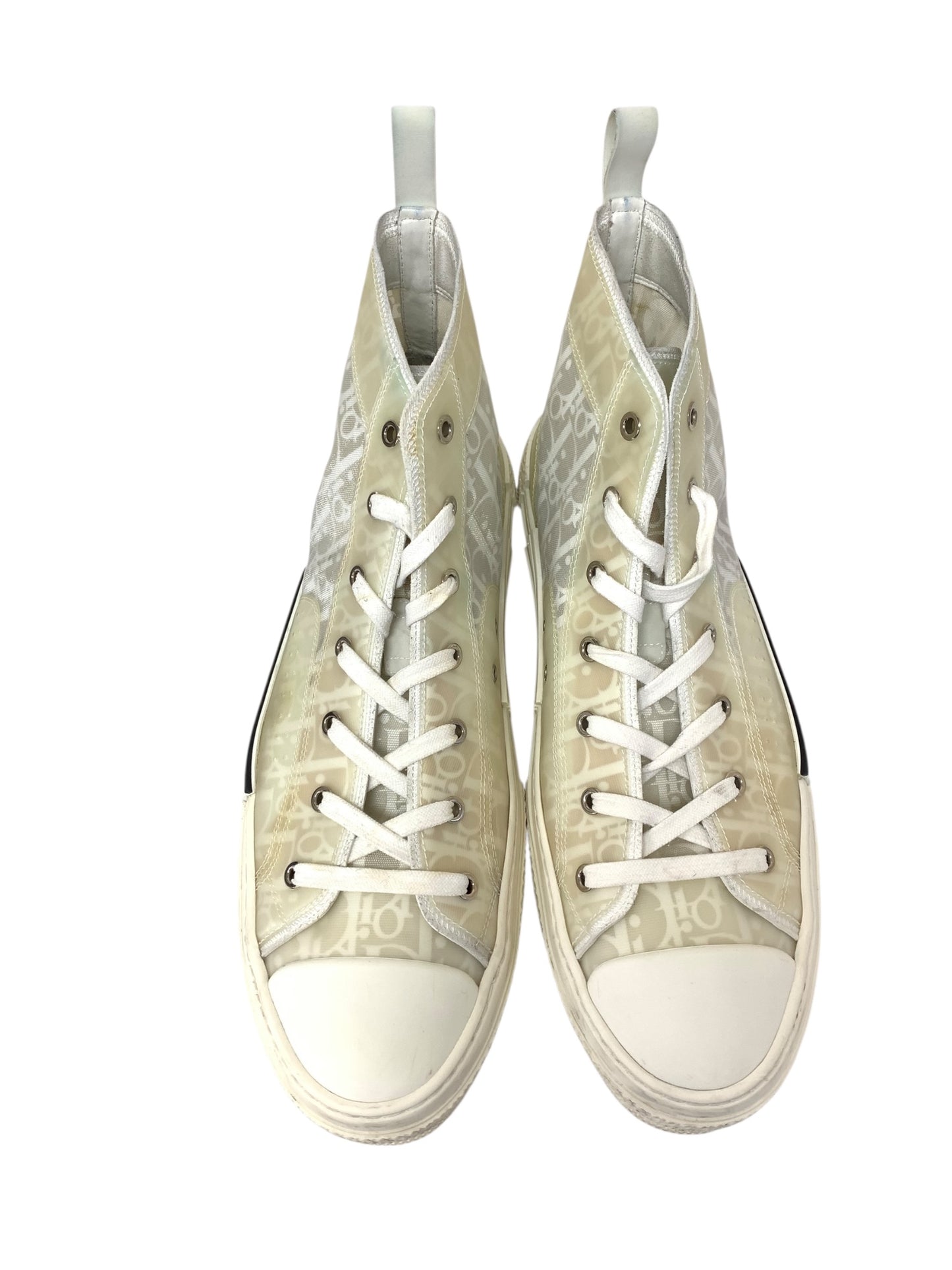 ディオール B23HT OBLIQUE TRANSEPARENCY 3SH118YNT スニーカー 46 ホワイト オブリーク ハイカット ITQKFZFRFK45 【SALE】