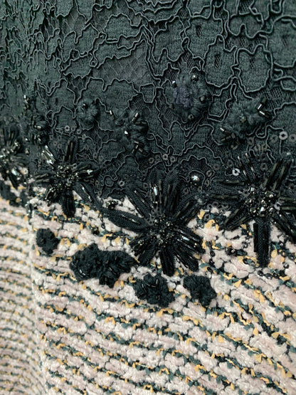 ルネ  MALHIA KENT 6336290 ワンピース 36 ピンク マリアケント ツイード レース ビジュー 刺繍 ITP040GACOPY