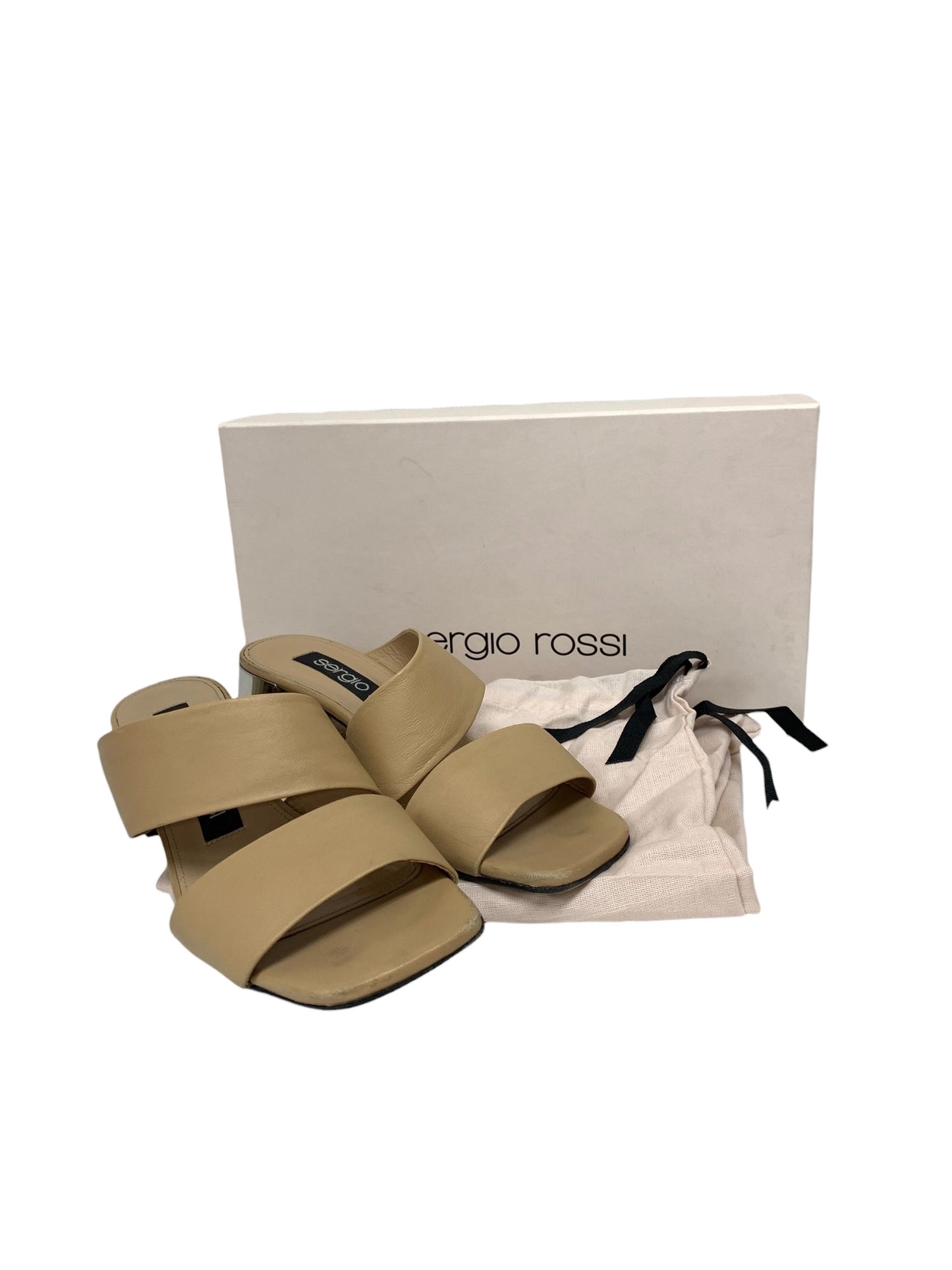 セルジオロッシ A92900 サンダル 36.5 ブラウン レザー スクエアートゥ ITVH2FWYY28I