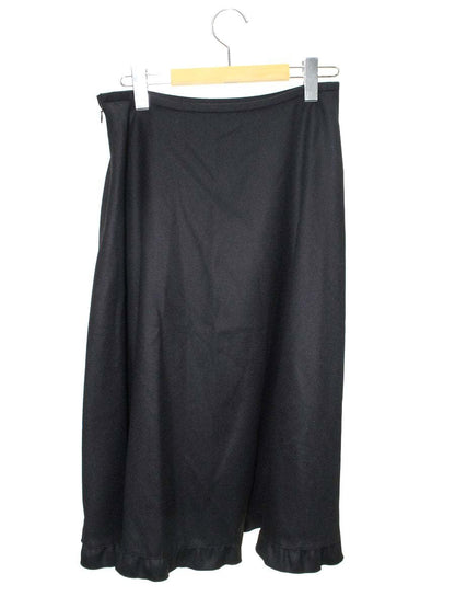 エムズグレイシー 417701 スカート 40 ブラック フリル フレア IT1RI7RM9ZCW