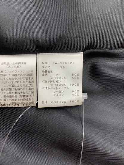 エムズグレイシー Ribboned Poncho 914524 ポンチョ 38 ブラック ITHOXQNA5II8