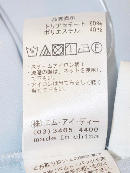 エムプルミエ ワンピース 34 ブルー 七分袖 ITAE558CSHZC