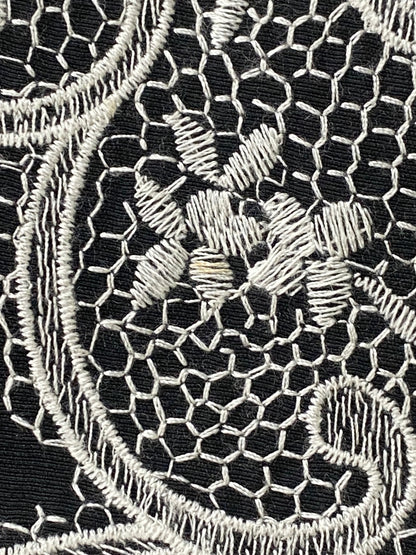 エムズグレイシー 527142 スカート 40 ブラック フラワー 刺繍 フレアー IT0WAMW2CVXE