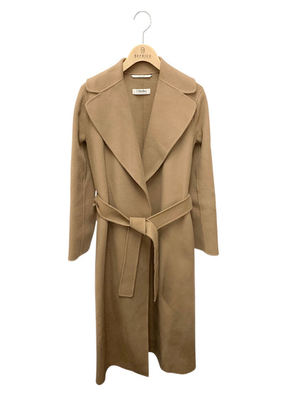 エスマックスマーラ POLDO ポルド チェスターコート 38 ブラウン ウール ITJIQBIXZL54