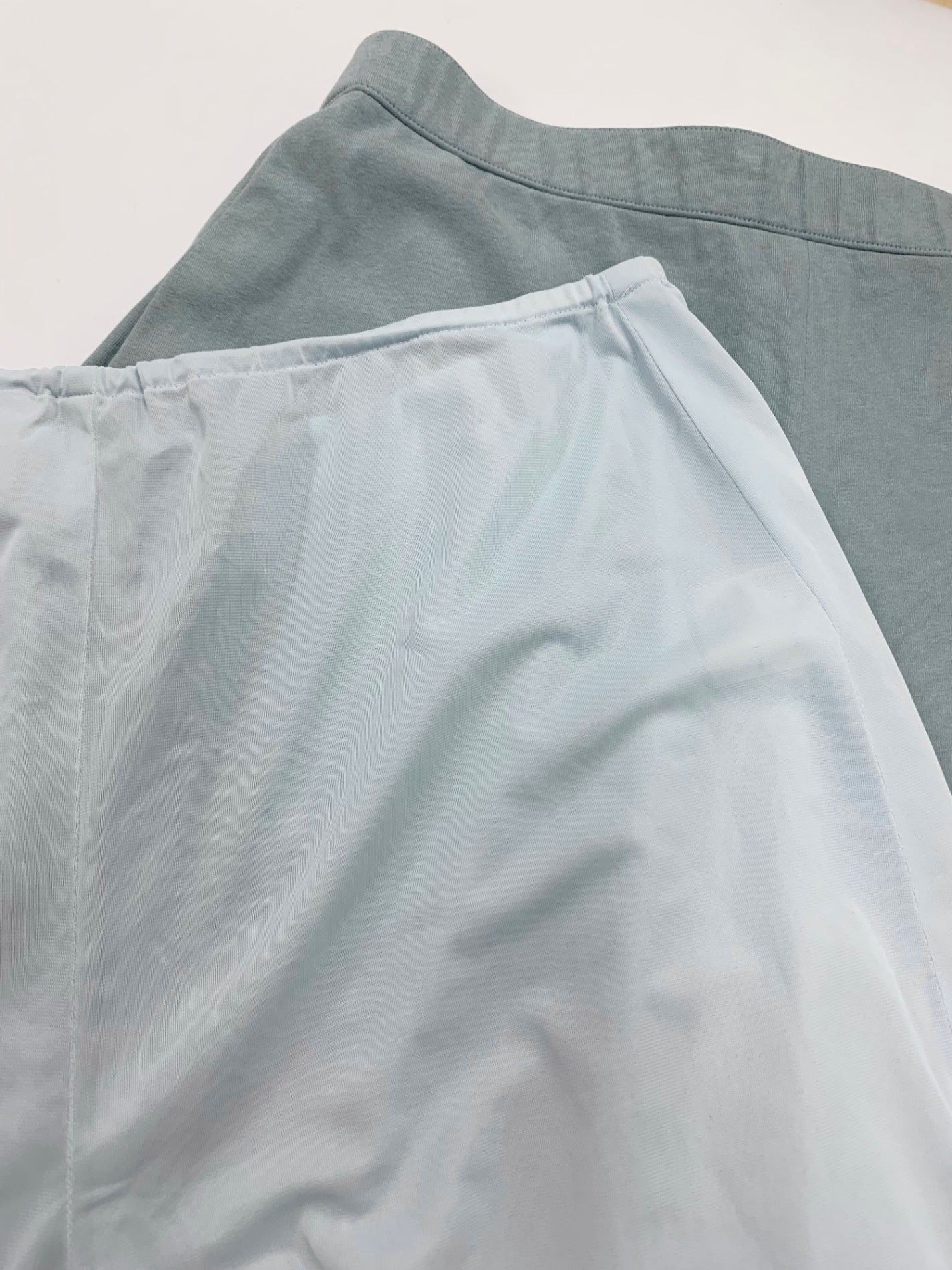 エムズグレイシー 116310 ワイドパンツ 38 ブルー クロップド ITMKP6EVY3HG