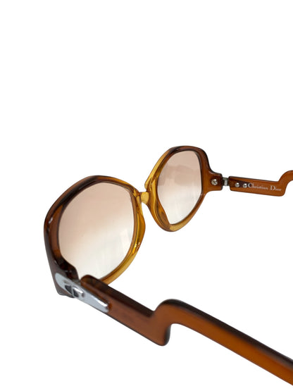 クリスチャンディオール 2016-10 メガネ ブラウン セルフレーム フルリム ヴィンテージ MADE IN GERMAN ITAO8666PEA6 【SALE】