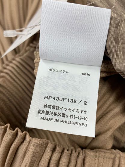 オムプリッセイッセイミヤケ HP43JF138 イージーパンツ 2 ベージュ プリーツ IT6LQSOYZQGH