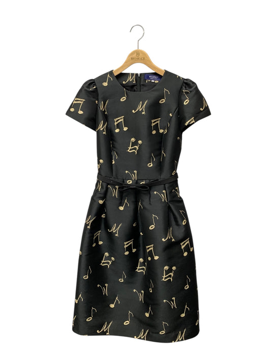 エムズグレイシー 111524 ワンピース 40 ブラック 音符モチーフ ITWZB1Z5B1XX