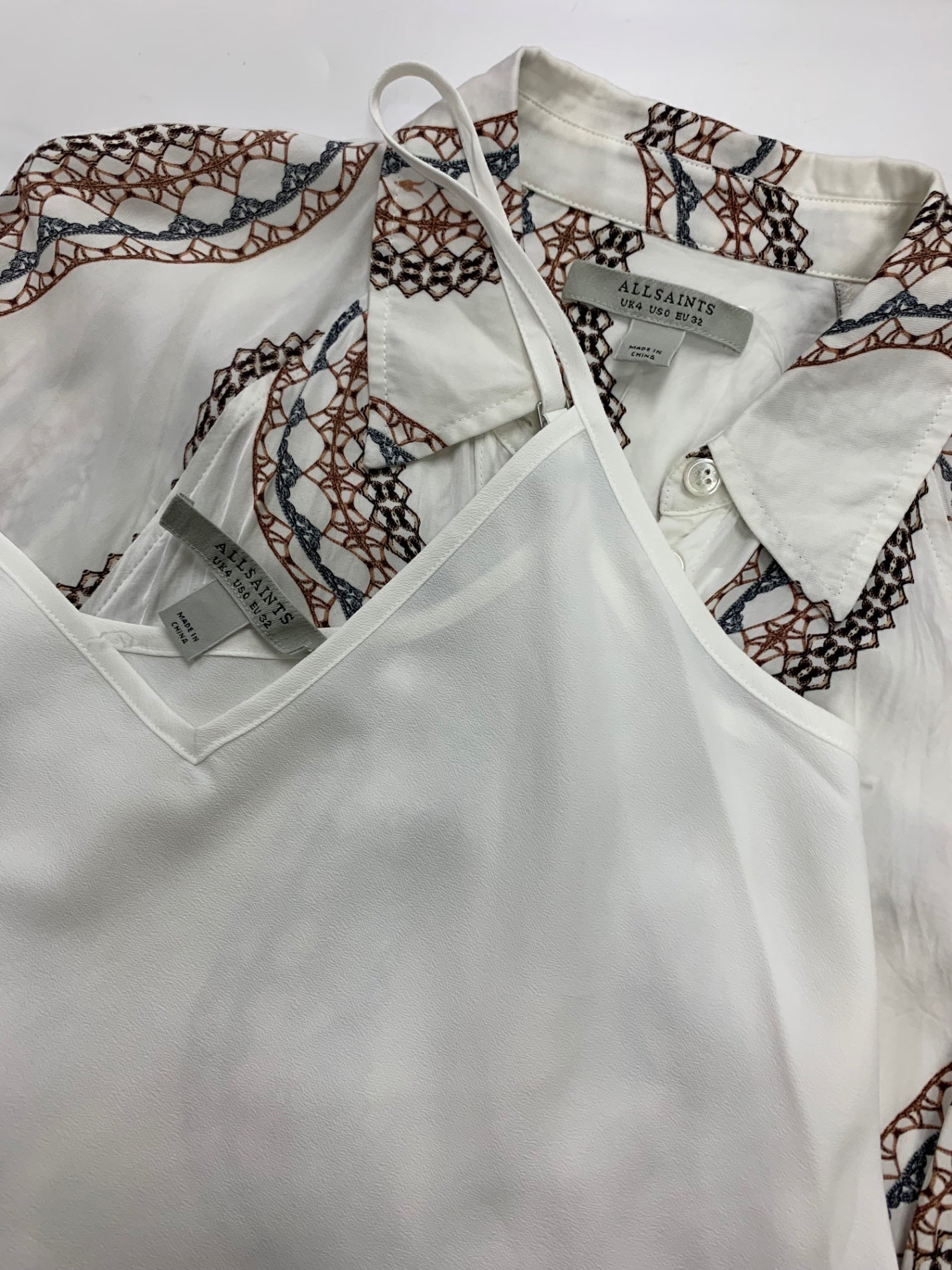 オールセインツ シャツワンピース WD437Y 40 ホワイト ITDL4N2Q79JA