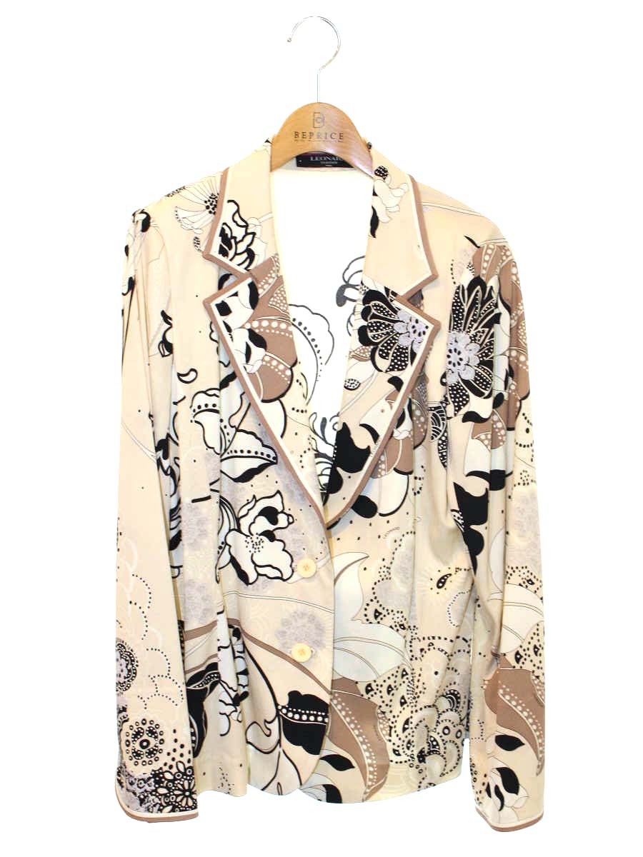 美品 レオナール フラワープリント ノーカラージャケット 40 レオナール通販 | 中古ブランド品・古着洋服 | ビープライス