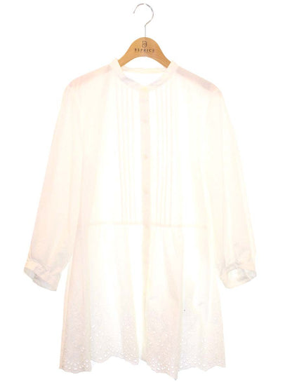 レリアン WHITE LABEL JS-0402586 チュニックブラウス 11 ホワイト カットワーク ITPET6QZF08S