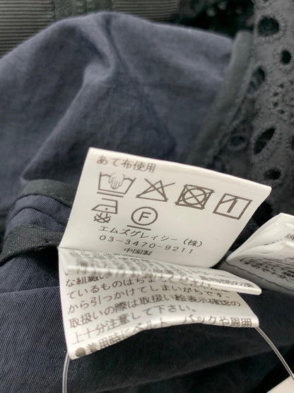 エムズグレイシー 514310 アウター 40 ネイビー レース フード 花 IT4WW1TTSBAU 【SALE】