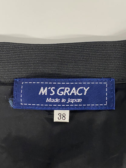 エムズグレイシー 217528 スカート 38 カーキグリーン 花柄 ウエストゴム IT1CRMOZ63CI