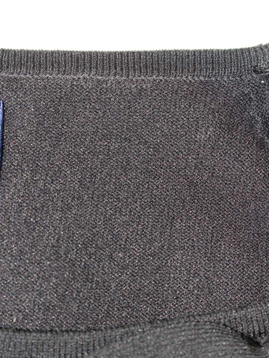 エムズグレイシー 018338 ワンピース 38 ブラック/ホワイト フィット＆フレアニット リボン ITCNWYVQWDIO