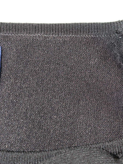 エムズグレイシー 018338 ワンピース 38 ブラック/ホワイト フィット＆フレアニット リボン ITCNWYVQWDIO