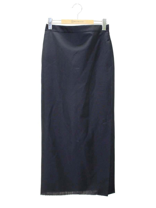 ドゥーズィエムクラス 18-060-500-7090-1-0 スカート 36 ネイビー フリンジ ロング ITPAG8GT8OS8