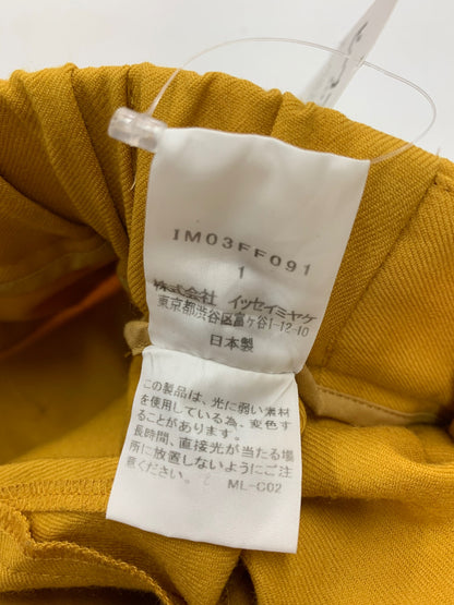 イッセイミヤケ IM03FF091 パンツ 1 イエロー タック ウエストギャザー ITGJ3G98KNF0