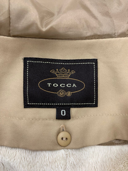 トッカ CMTOCA0210 コート 0 ベージュ フリースライナー付 ファー＆リボン付き IT3KZBW9D6OC