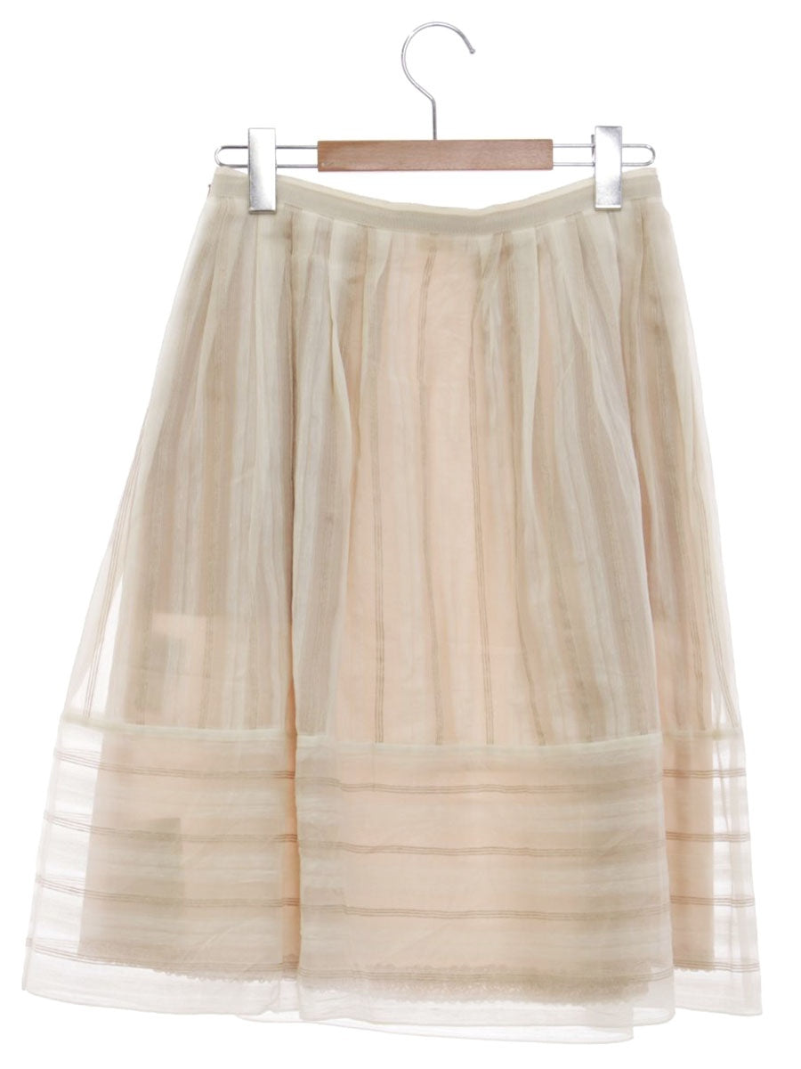 フォクシーブティック 36712 スカート 38 シルクホワイト/ベージュ 36712 Skirt La Seine IT8JK5824P5E