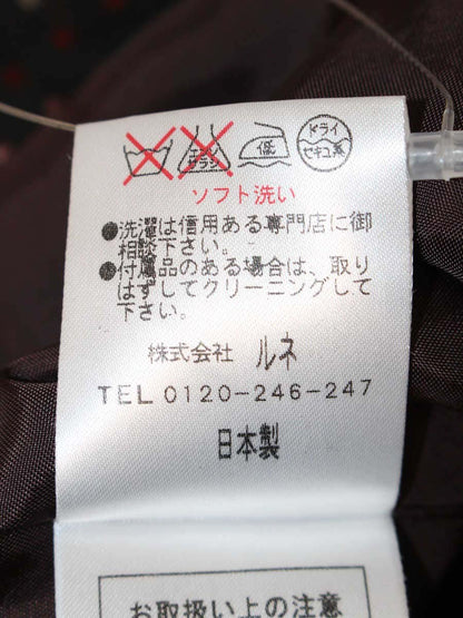 ルネ 6236260 ワンピース 36 ブラウン ドット柄 リブフリル バルーン IT3FQOWTQ202