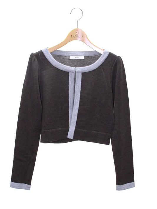 ルネ 6342470 カーディガン 36 ブラウン バイカラー IT6AT1652O68