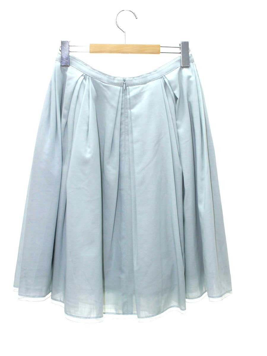フォクシーブティック 38575 スカート 38 グリーン 38575 Silk Wool Skirt ITX1GC5KOPM8