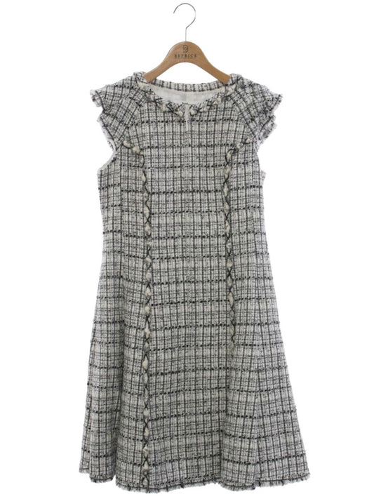 ルネ 6736430 ワンピース 36 ブラック/ホワイト TISSUE ツイード IT7ZVIET88K4