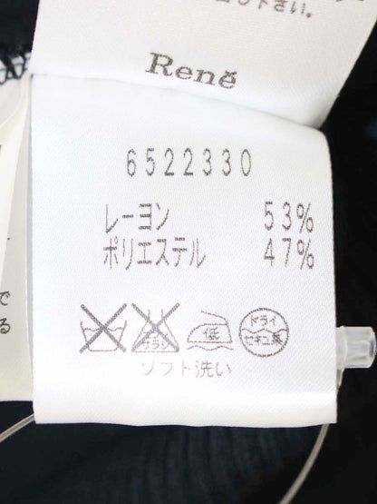 ルネ 6522330 カーディガン 38 ブラック フロントジップ ストレッチ ITP3QPC023N4