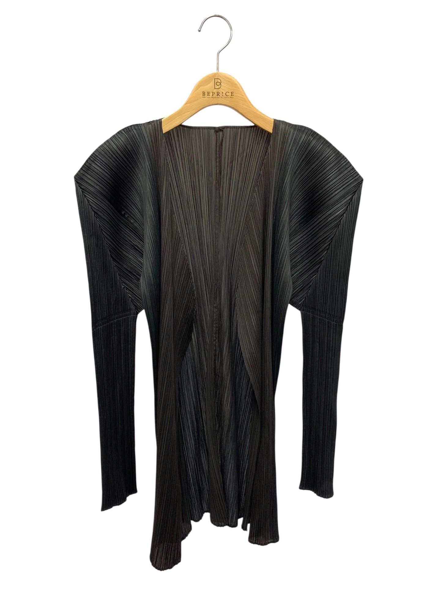 プリーツプリーズイッセイミヤケ PP78-JO807 ジャケット 3 ブラック ノーカラー ITW21REOARH2