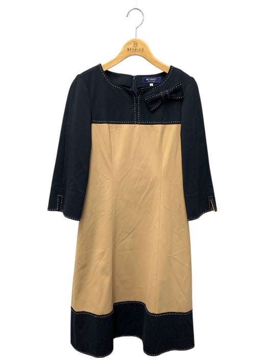 エムズグレイシー 111119 ワンピース 36 ベージュ ステッチ ITS72OMB1KOK