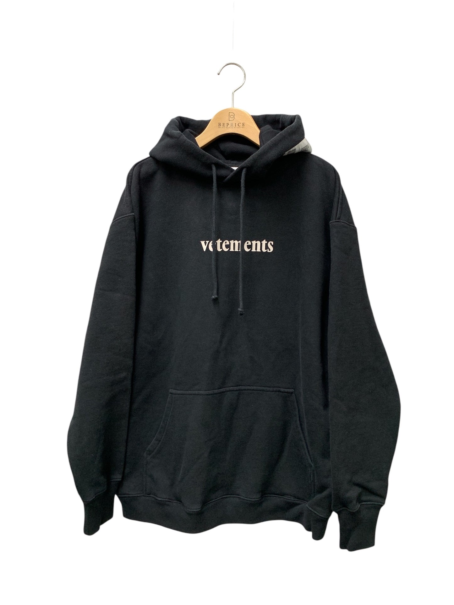 ヴェトモン SS20TR311 パーカー XS ブラック Postage Hoodie ポステージ ロゴ ITLRQLVCVJEO