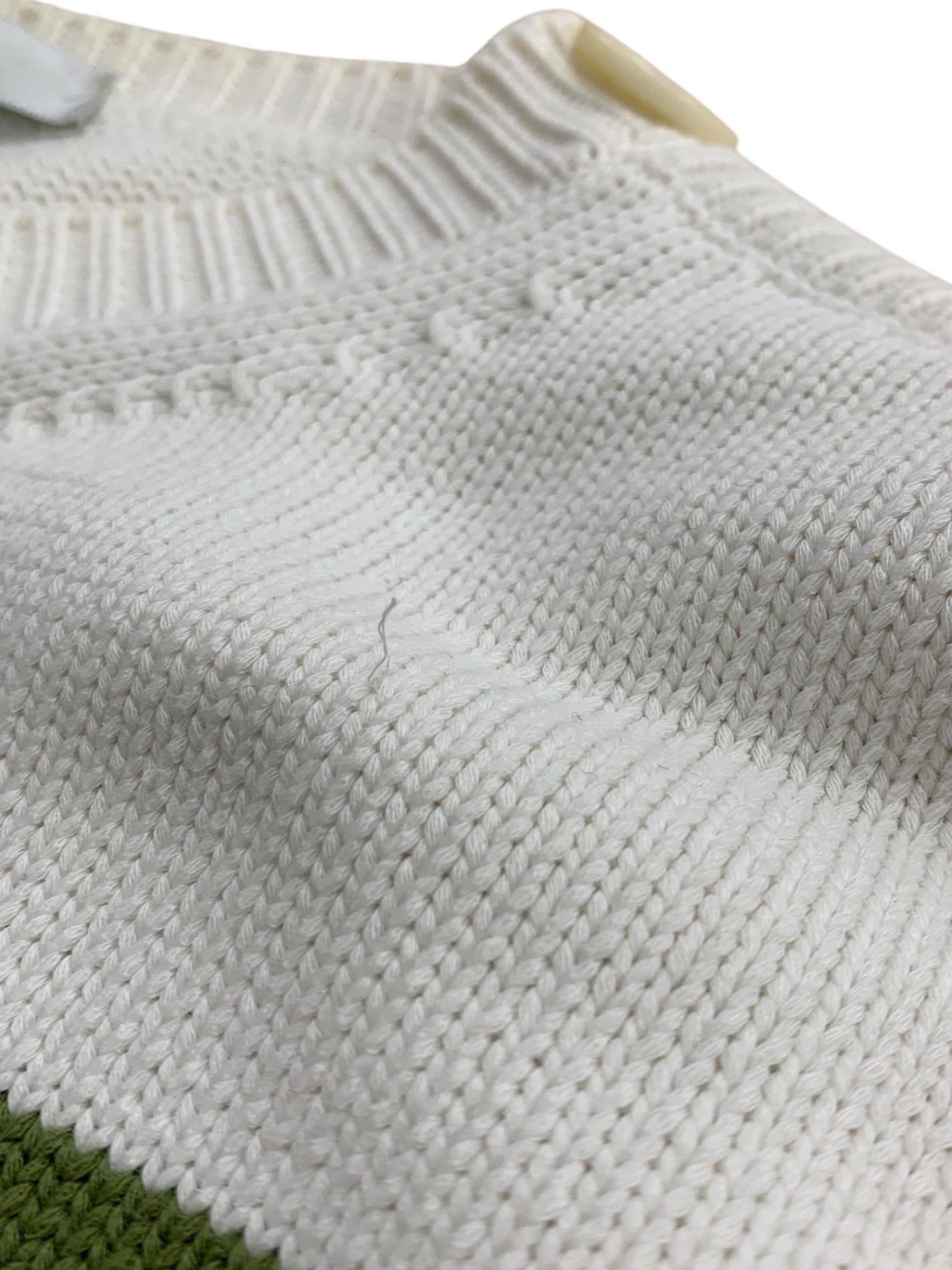 マックスマーラ ROUND NECK KNITS 13610321 ニット S ホワイト ボーダー ロゴ ITINQ3G945GI