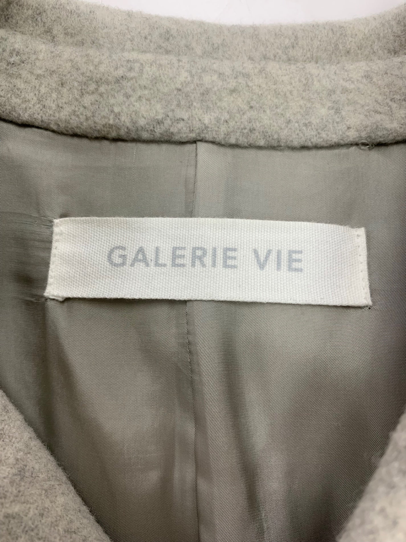 ギャルリーヴィー ウールカシミヤダブルフェイス オーバーコート 23-08-34-08302 F グレー ウール カシミヤ キュプラ ITT1B9VKYZEE