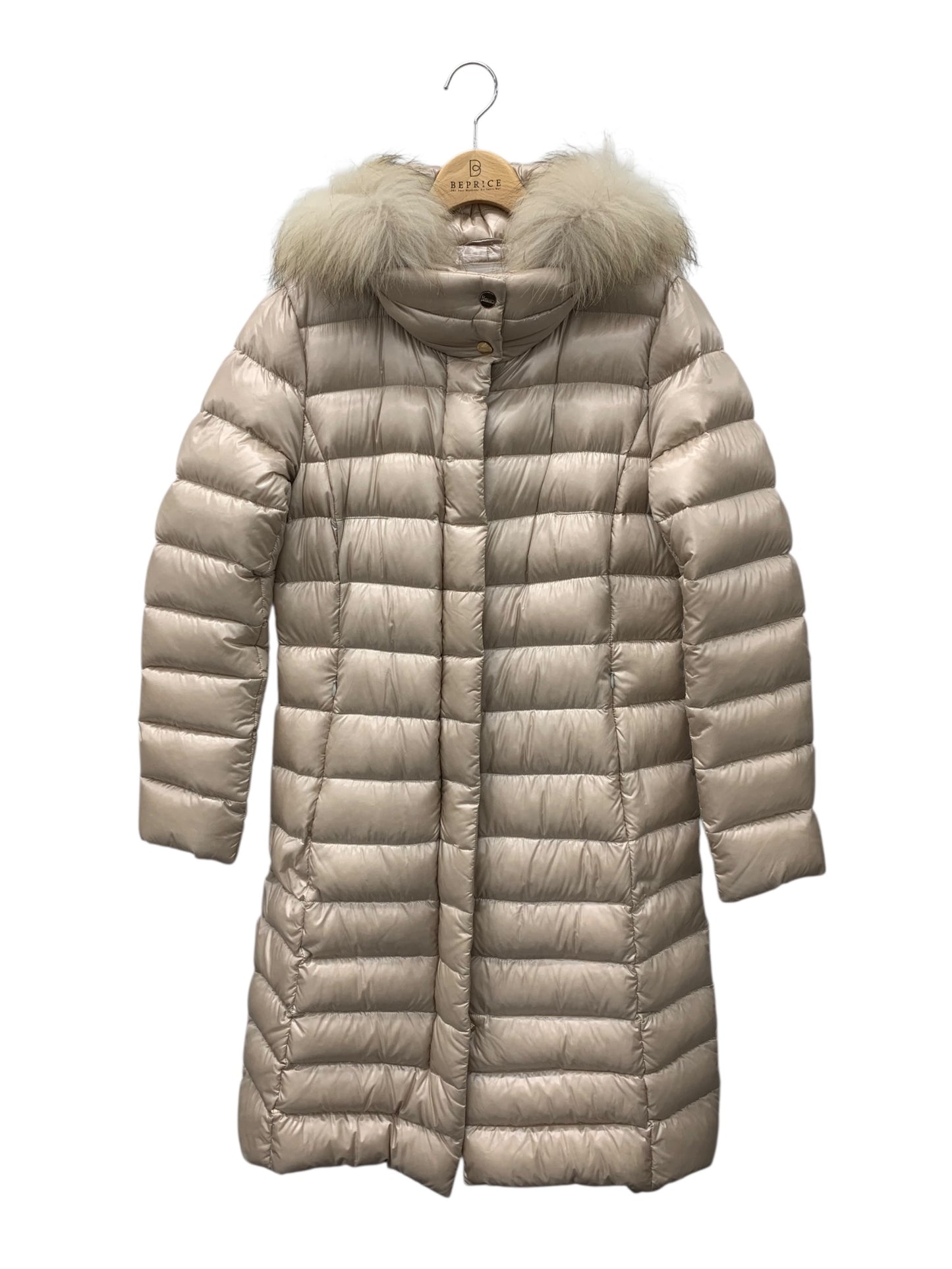 ヘルノ PI0484D 12017 1985 ダウンコート 46 ベージュ フィンラクーン ナイロン ITEIYB8FLHL8