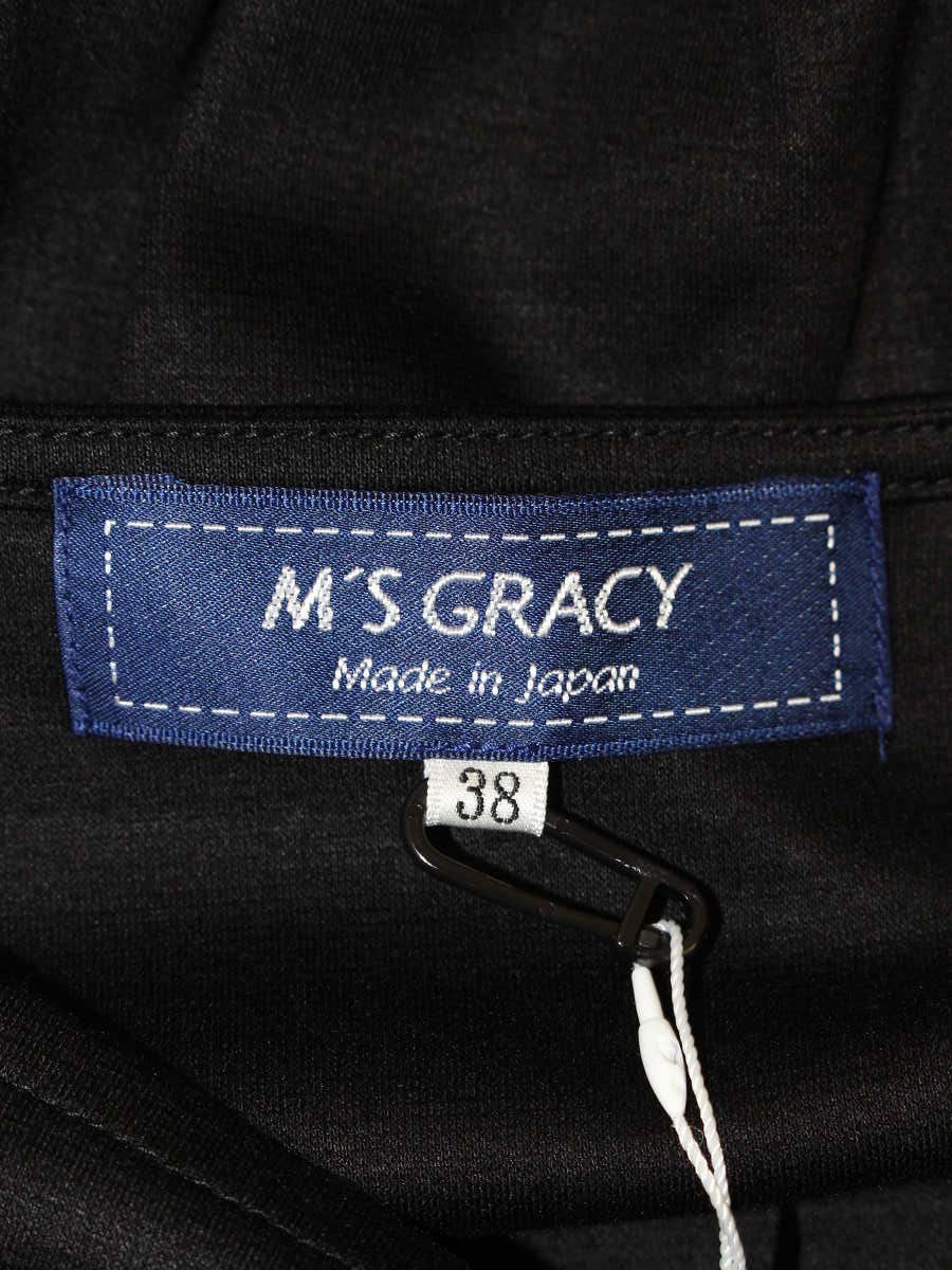 エムズグレイシー Waist Ribbon Cut sew 915116 カットソー 38 ブラック リボン ITLG0QRYVHK0