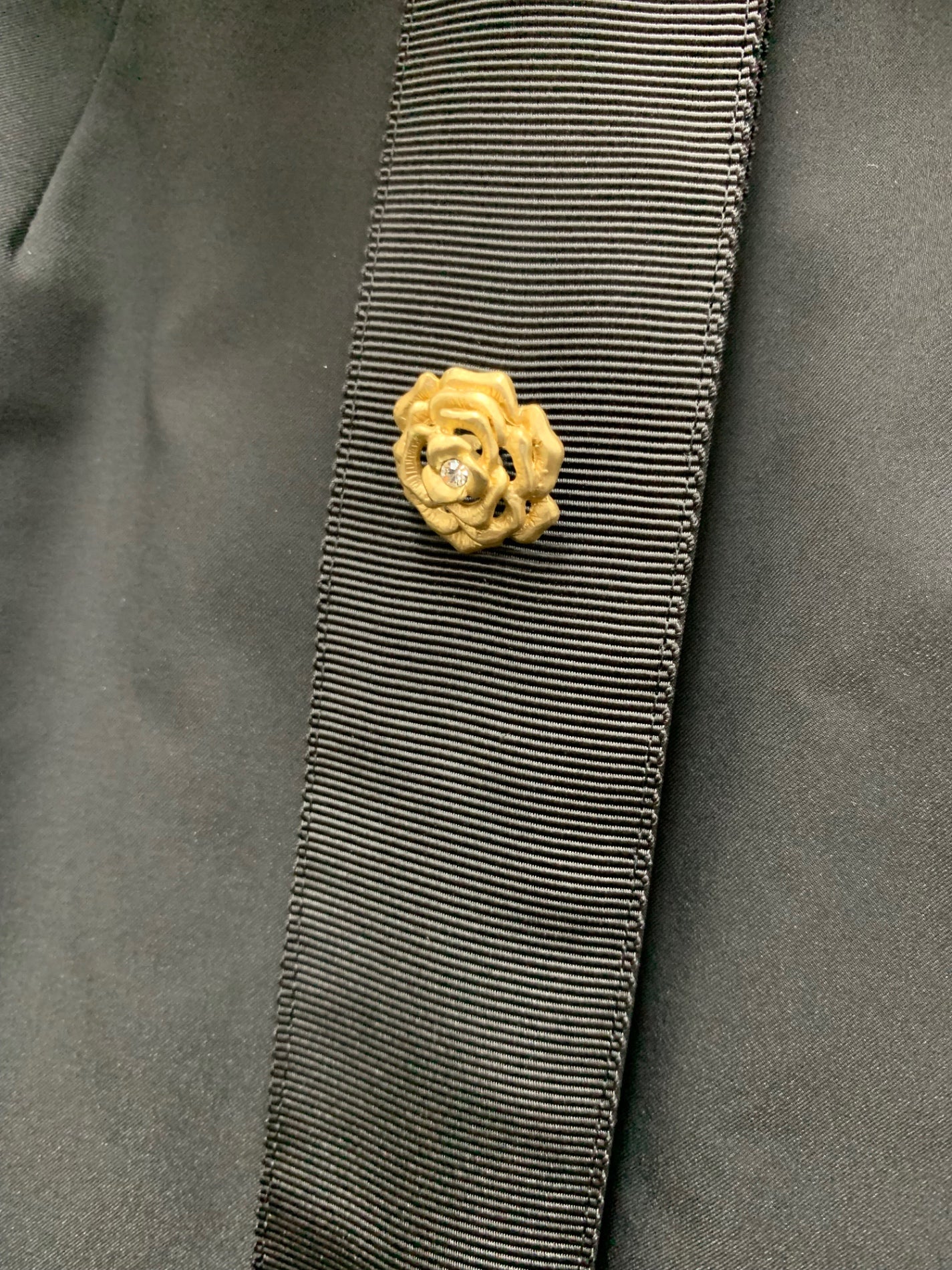 エムズグレイシー 729501 コート 38 ブラック フリル襟 カメリアボタン リボン ライナー付き ITH2I7P8ARO4