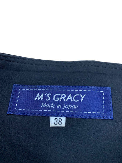 エムズグレイシー 217313 スカート 38 ブラック チェック フレア ITT5LW04MQEO