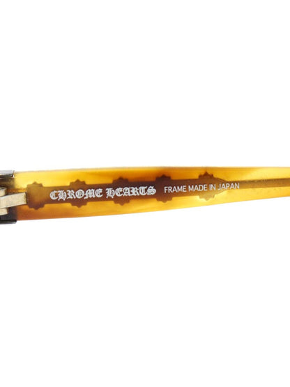 クロムハーツ DROP BOX メガネ ブラウン セルフレーム フルリム スクエア ITXLANEFC03E