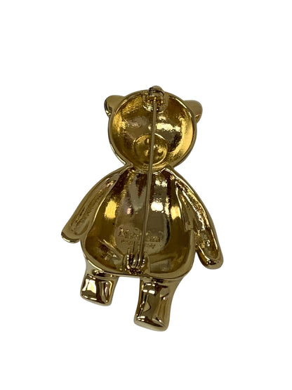 マックスマーラ ブローチ ゴールド テディベア ロゴM ラインストーン ITNIY0ZZ4HOU