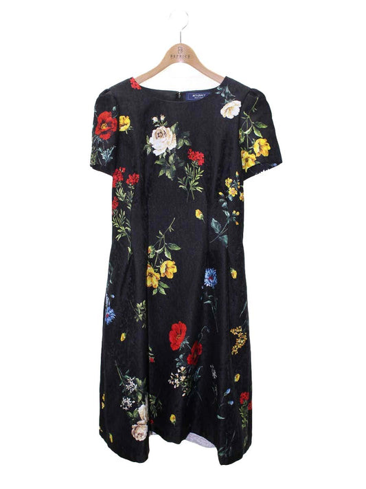 エムズグレイシー グラマラスフラワードレス 011538 ワンピース 40 ブラック ITW4XR5AB7DW