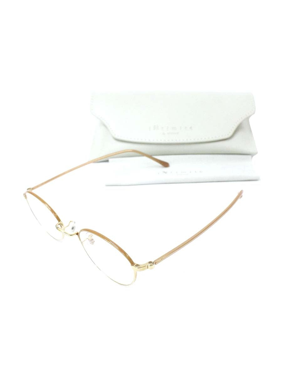 アンティミテ INE-1005 メガネ ゴールド/ミルクピンクハーフ INTIMITE BY EYEVAN アイヴァン メタルフレーム フルリム ラウンド ITAYM1K1SGSC